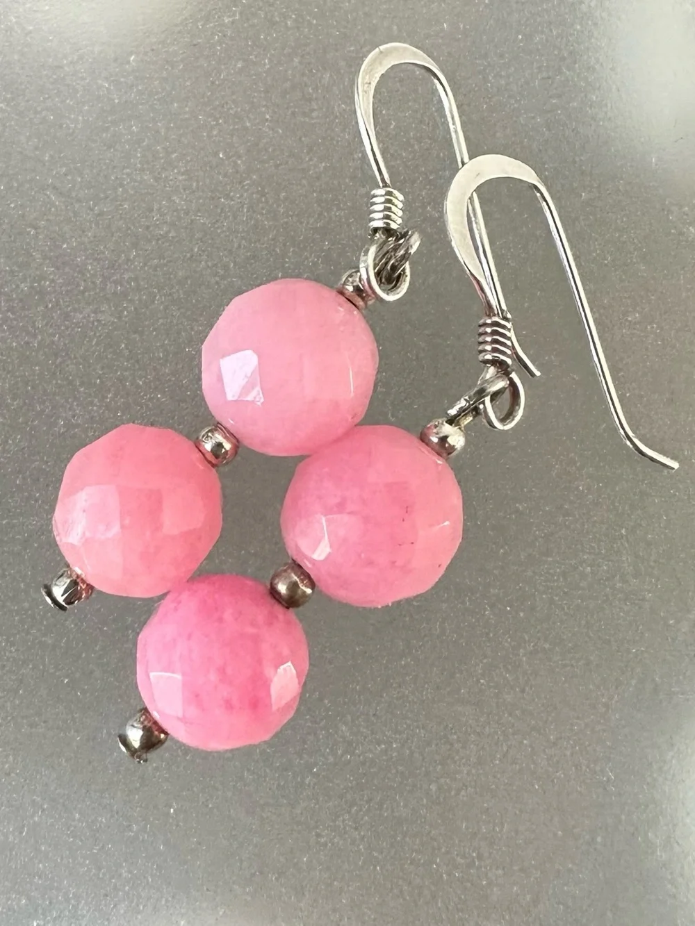 Sterling silver beaded earrings